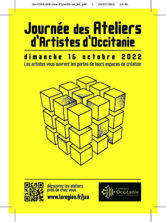 You are currently viewing Journée portes ouvertes des Ateliers d’artistes d’Occitanie 2022